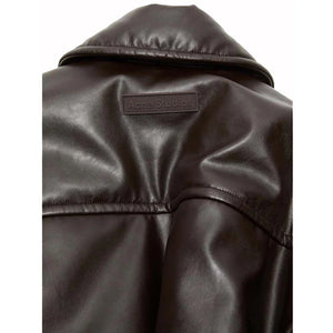 Acne Studios Coated Bomber Jacket ADM Dark Brown