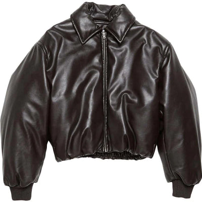 Acne Studios Coated Bomber Jacket ADM Dark Brown