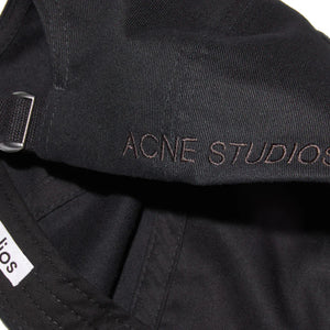 Acne Studios Cotton Baseball Cap Black