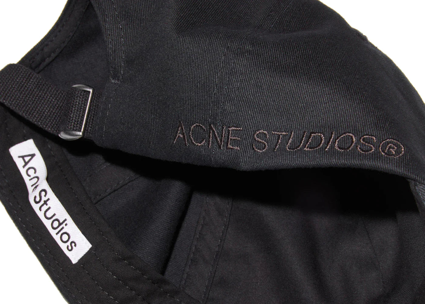 Acne Studios Cotton Baseball Cap Black