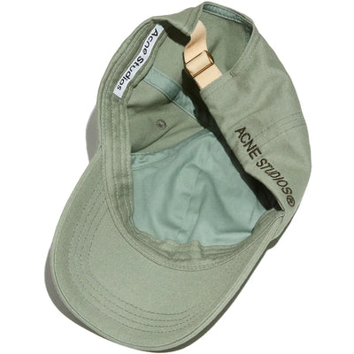 Acne Studios Cotton Baseball Cap Sage Green