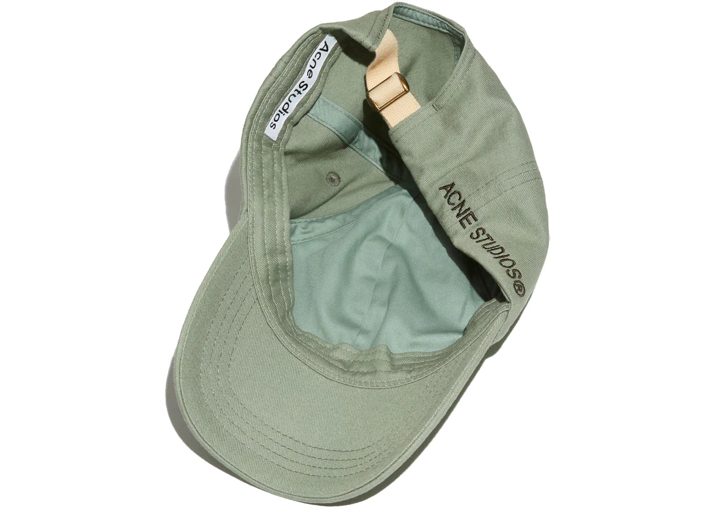 Acne Studios Cotton Baseball Cap Sage Green