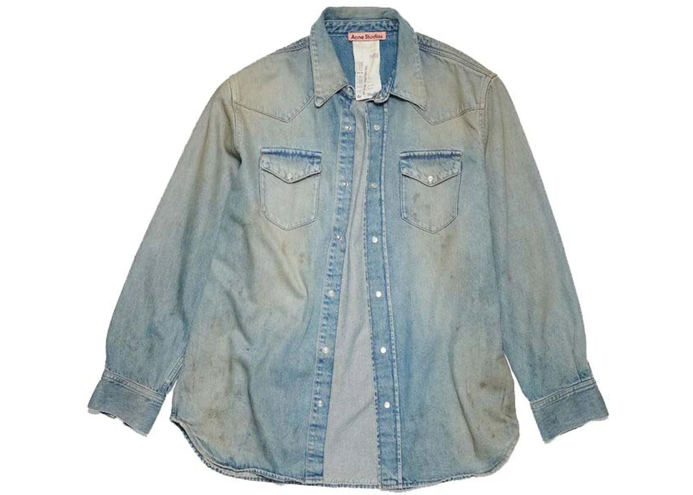 Acne Studios Denim Button-Up Shirt Mid Blue