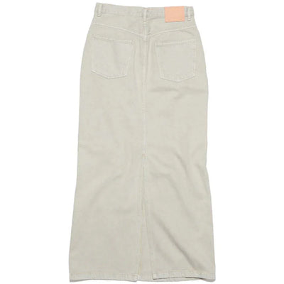 Acne Studios Distressed Denim Skirt Beige/Grey