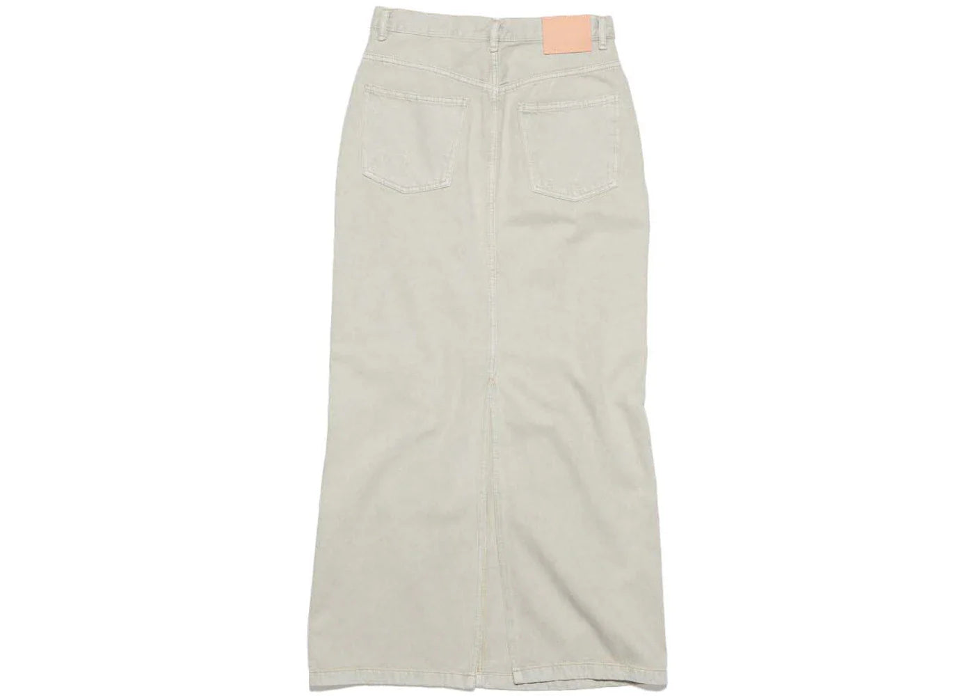 Acne Studios Distressed Denim Skirt Beige/Grey