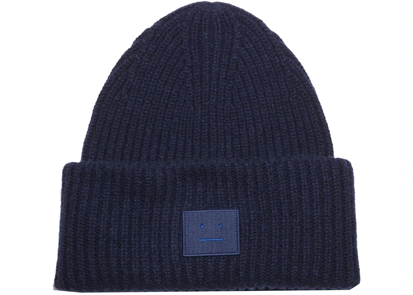 Acne Studios Face Logo Beanie Navy