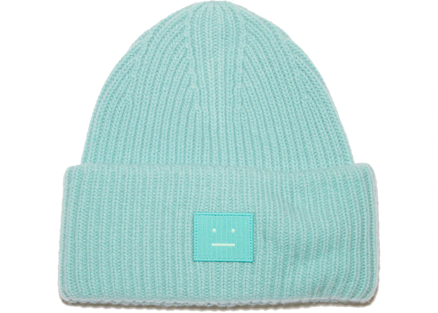 Acne Studios Face Logo Beanie Turquoise