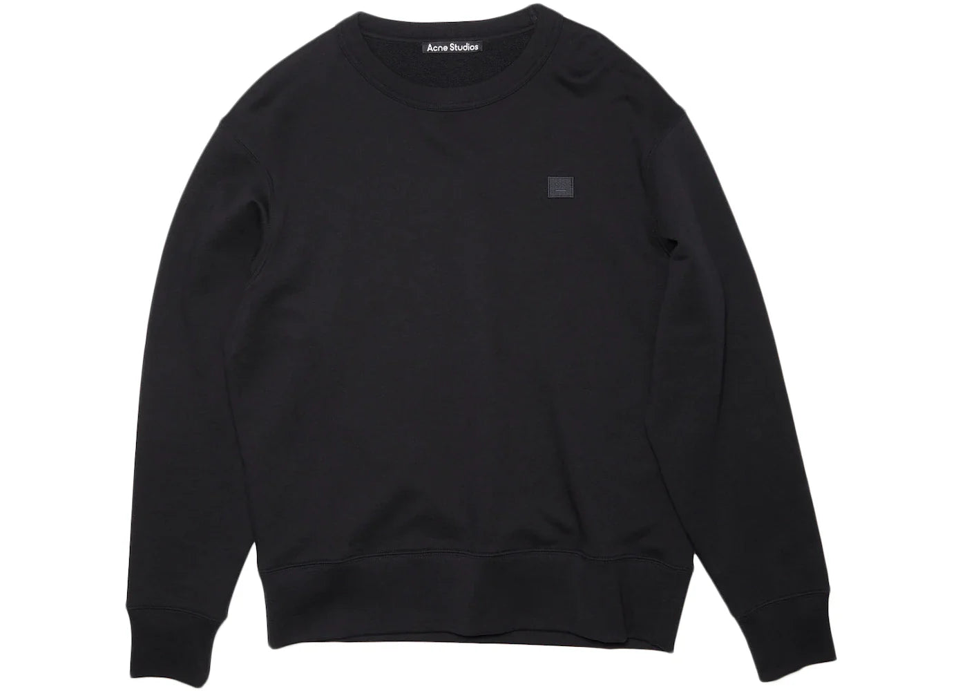 Acne Studios Face Patch Crewneck Sweatshirt Black