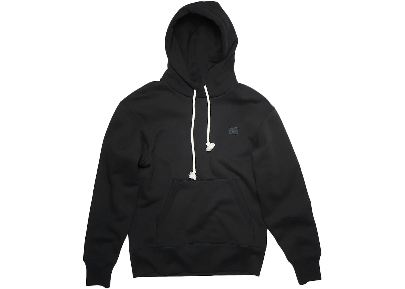 Acne Studios Face Patch Logo Hooded Sweatshirt Black