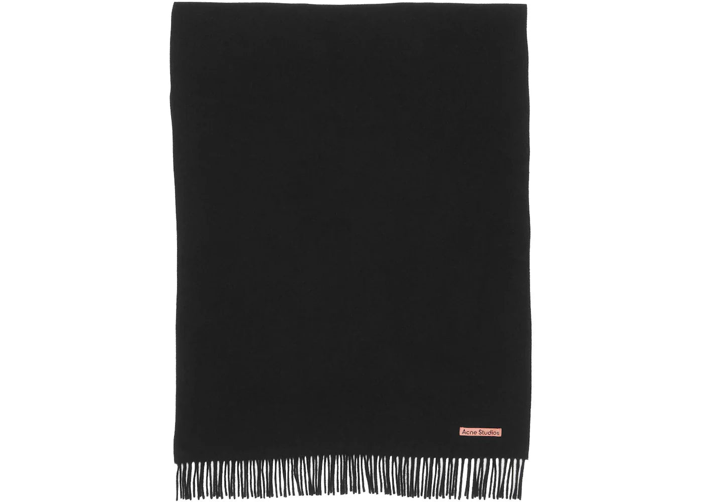 Acne Studios Fringe Oversized Wool Scarf Black