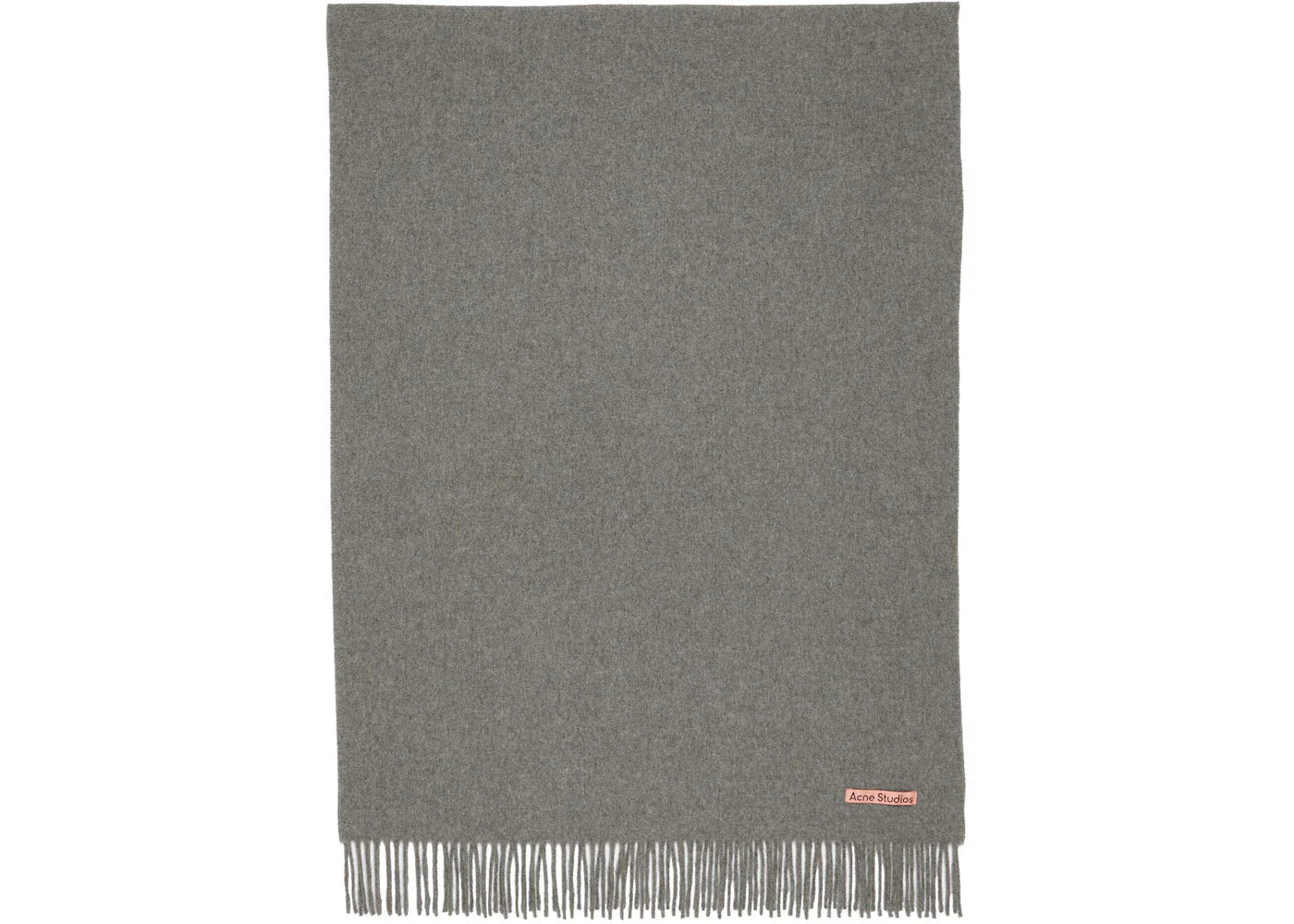 Acne Studios Fringe Oversized Wool Scarf Grey Melange