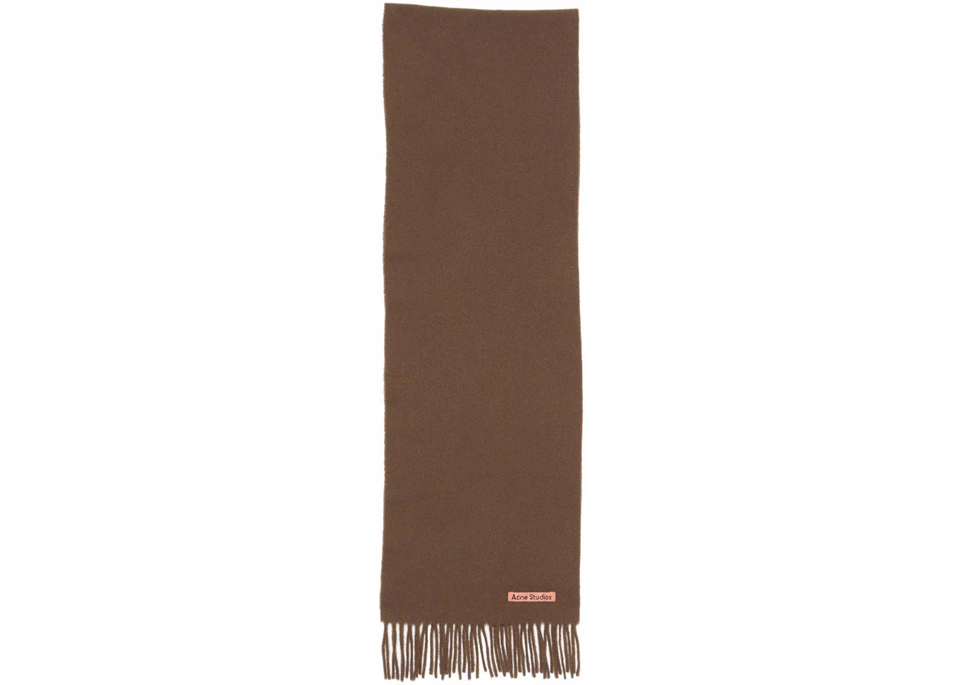 Acne Studios Fringe Wool Scarf Chocolate Brown