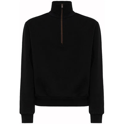 Acne Studios Half Zip Sweatshirt Black