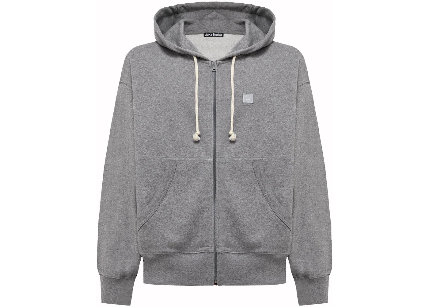 Acne Studios Hooded Sweatshirt with Zip Grey Melange