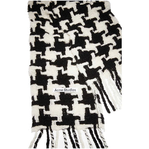 Acne Studios Houndstooth Scarf White/Black