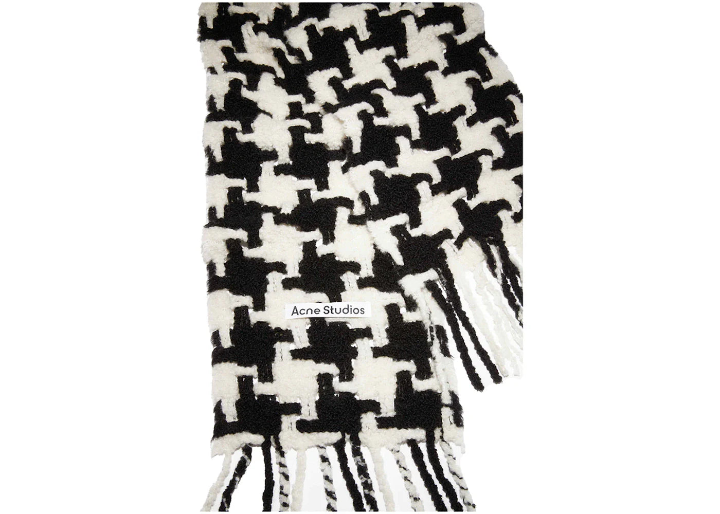 Acne Studios Houndstooth Scarf White/Black