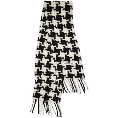 Acne Studios Houndstooth Scarf White/Black