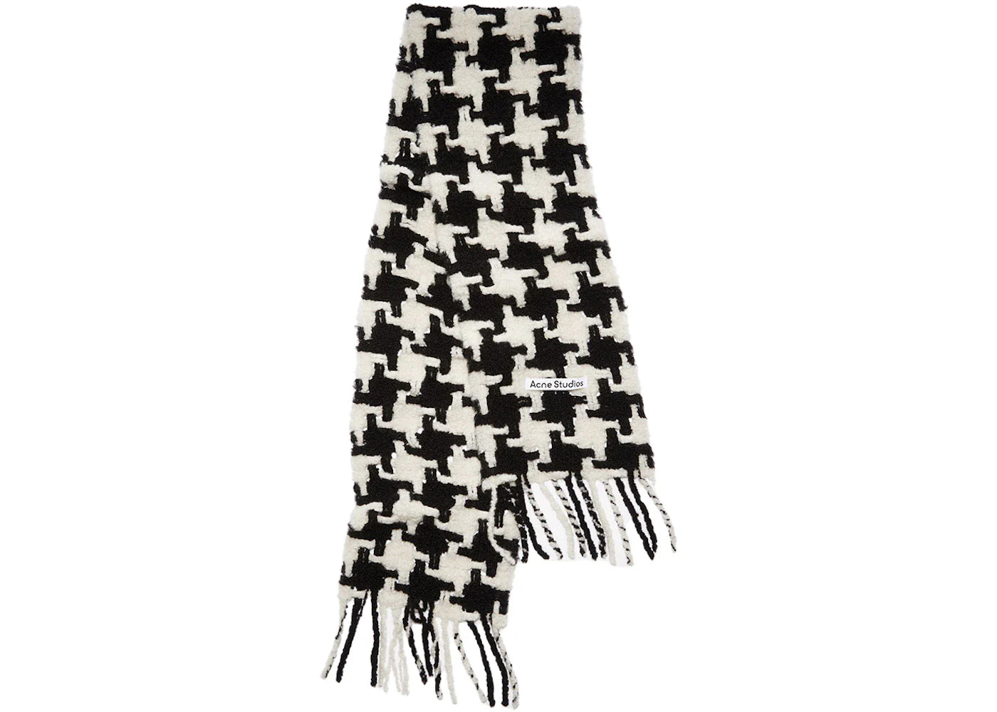 Acne Studios Houndstooth Scarf White/Black