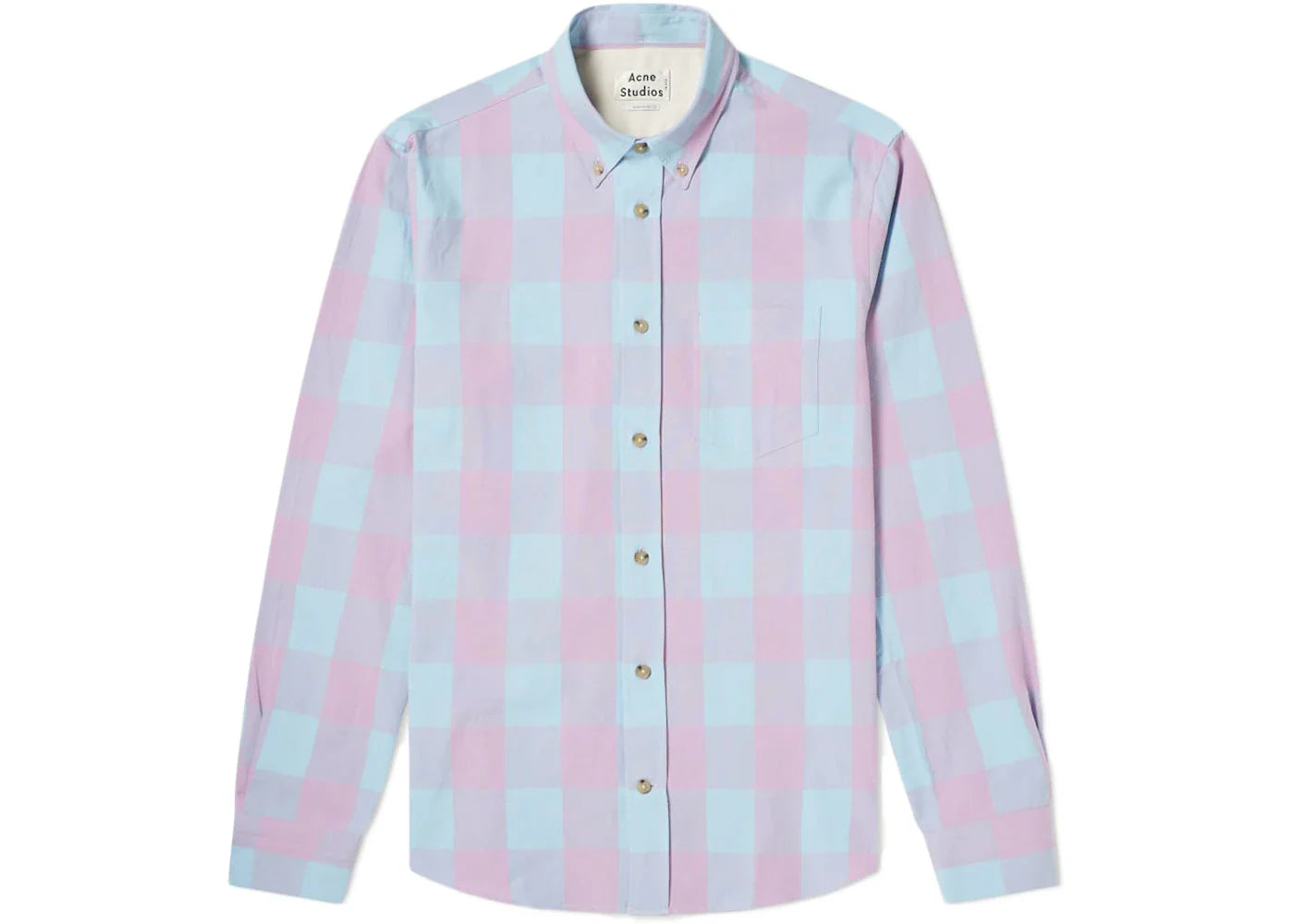 Acne Studios Isherwood Rustic Check Shirt Lilac/Blue