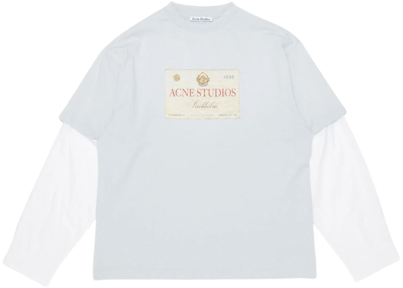Acne Studios Layered Print T-shirt Dusty White