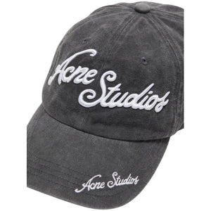 Acne Studios Logo Baseball Cap Black