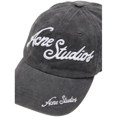 Acne Studios Logo Baseball Cap Black
