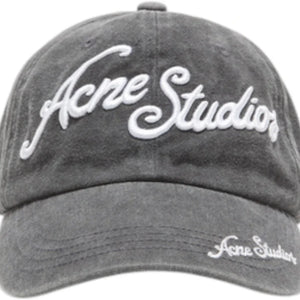 Acne Studios Logo Baseball Cap Black