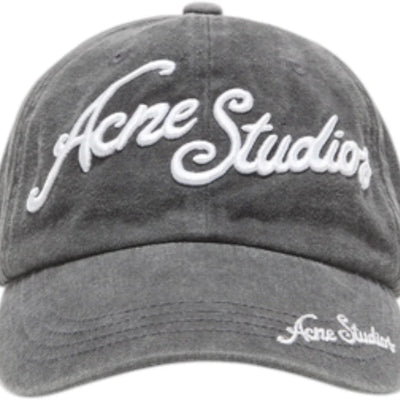 Acne Studios Logo Baseball Cap Black