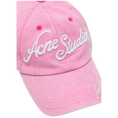 Acne Studios Logo Baseball Cap Bubble Pink