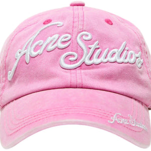 Acne Studios Logo Baseball Cap Bubble Pink