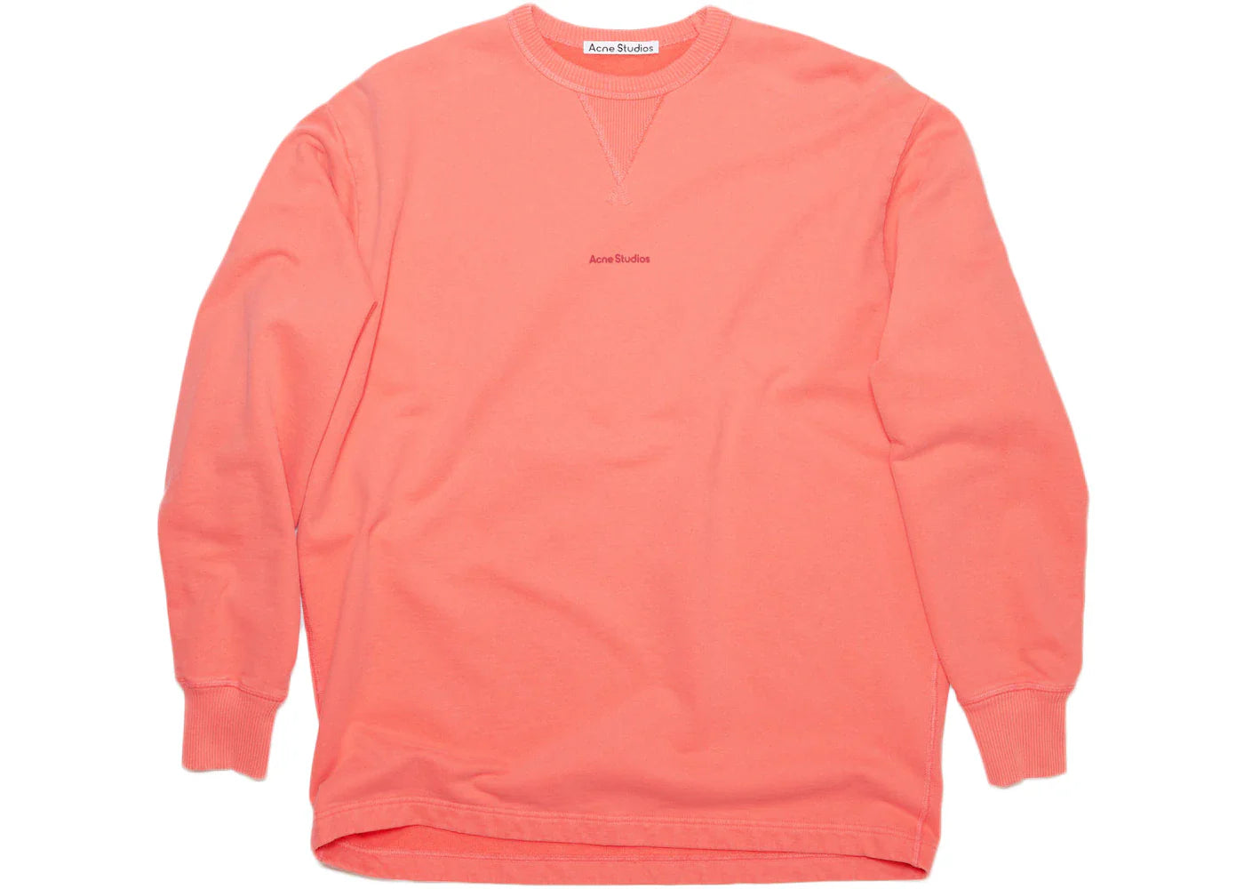 Acne Studios Logo Crewneck Sweatshirt Salmon Pink