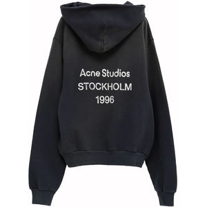 Acne Studios Logo Hooded Sweater Black 900