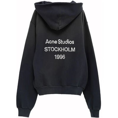 Acne Studios Logo Hooded Sweater Black 900