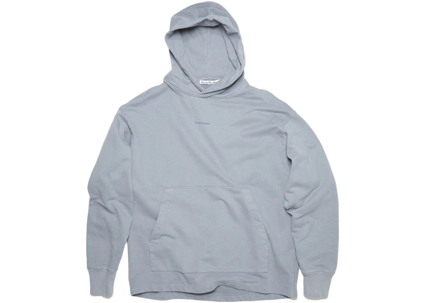 Acne Studios Logo Hooded Sweatshirt Steel Grey