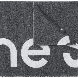 Acne Studios Logo Jacquard Scarf Black/Light Grey
