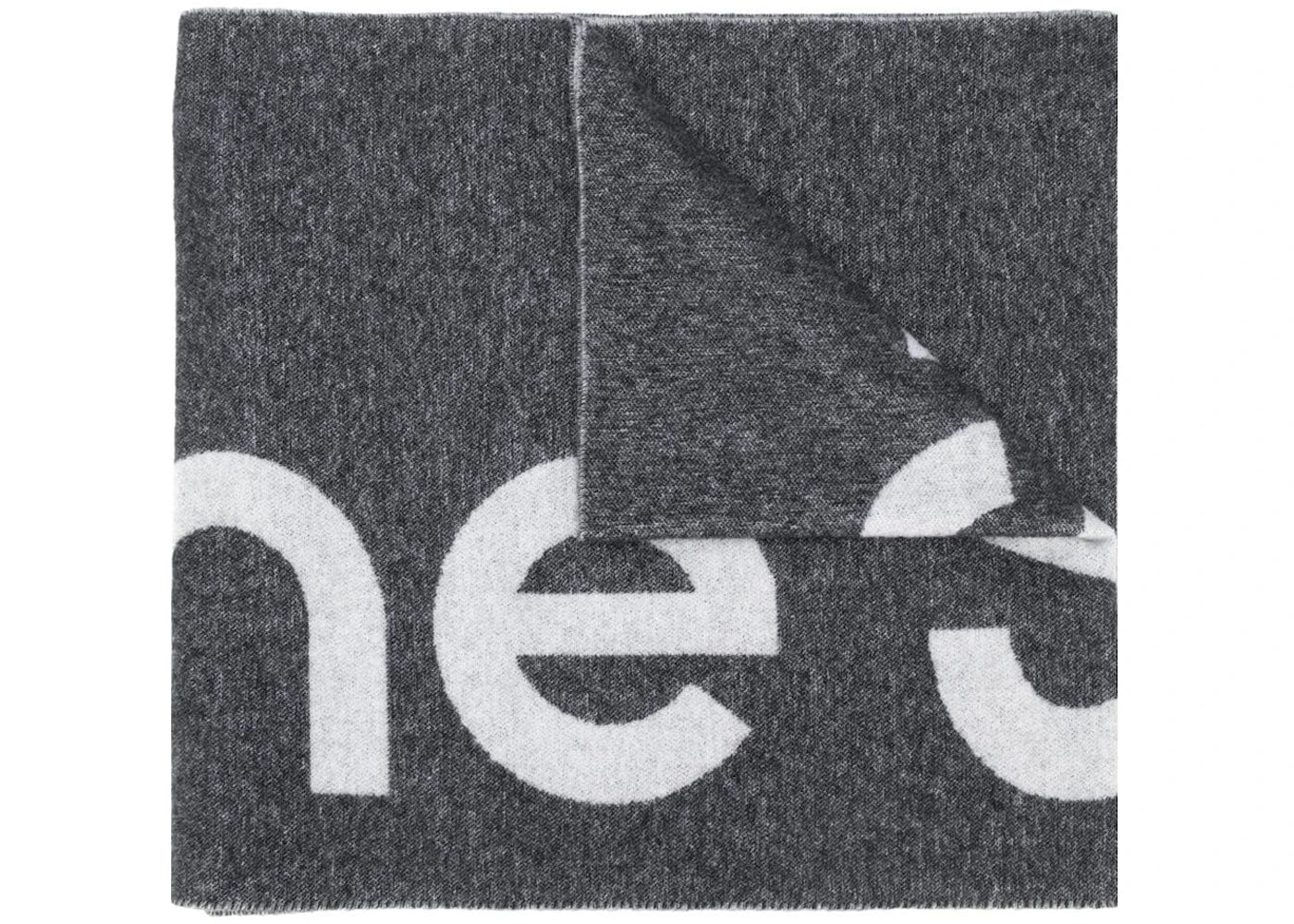 Acne Studios Logo Jacquard Scarf Black/Light Grey