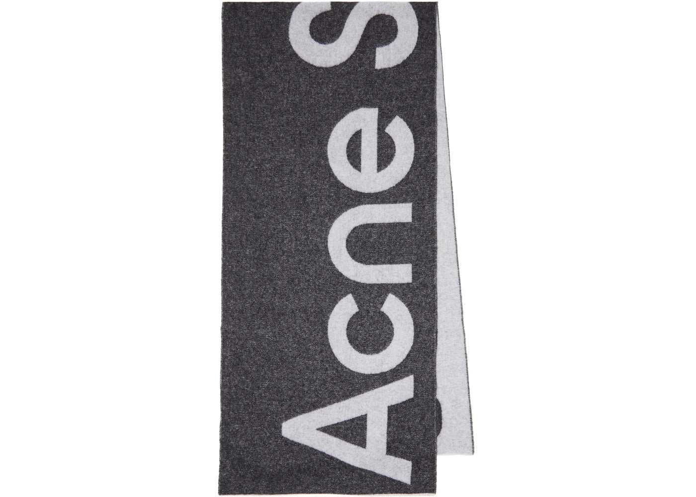 Acne Studios Logo Jacquard Scarf Black/Light Grey