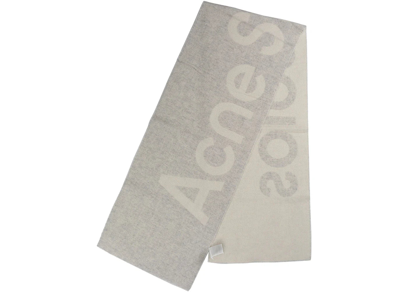 Acne Studios Logo Jacquard Scarf White/Light Grey