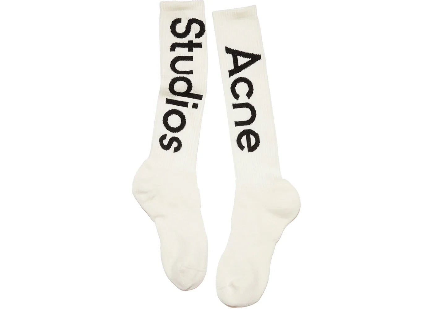 Acne Studios Logo Jacquard Socks White