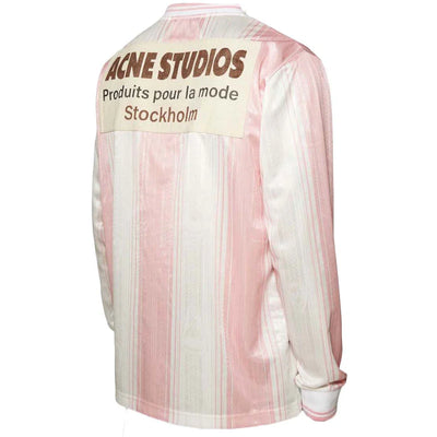 Acne Studios Logo Long Sleeve T-Shirt Pink/White