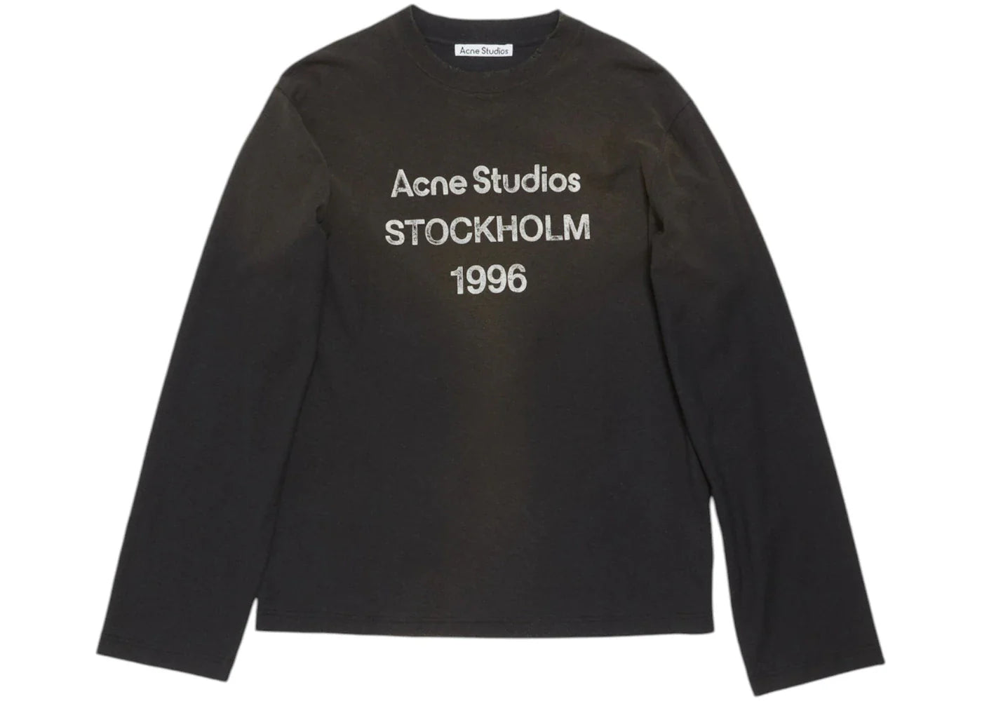 Acne Studios Logo Long Sleeve T-shirt Faded Black