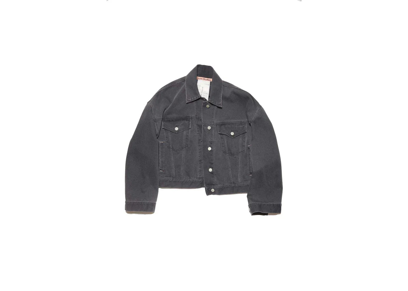 Acne Studios Loose Fit Denim Jacket Dark Grey