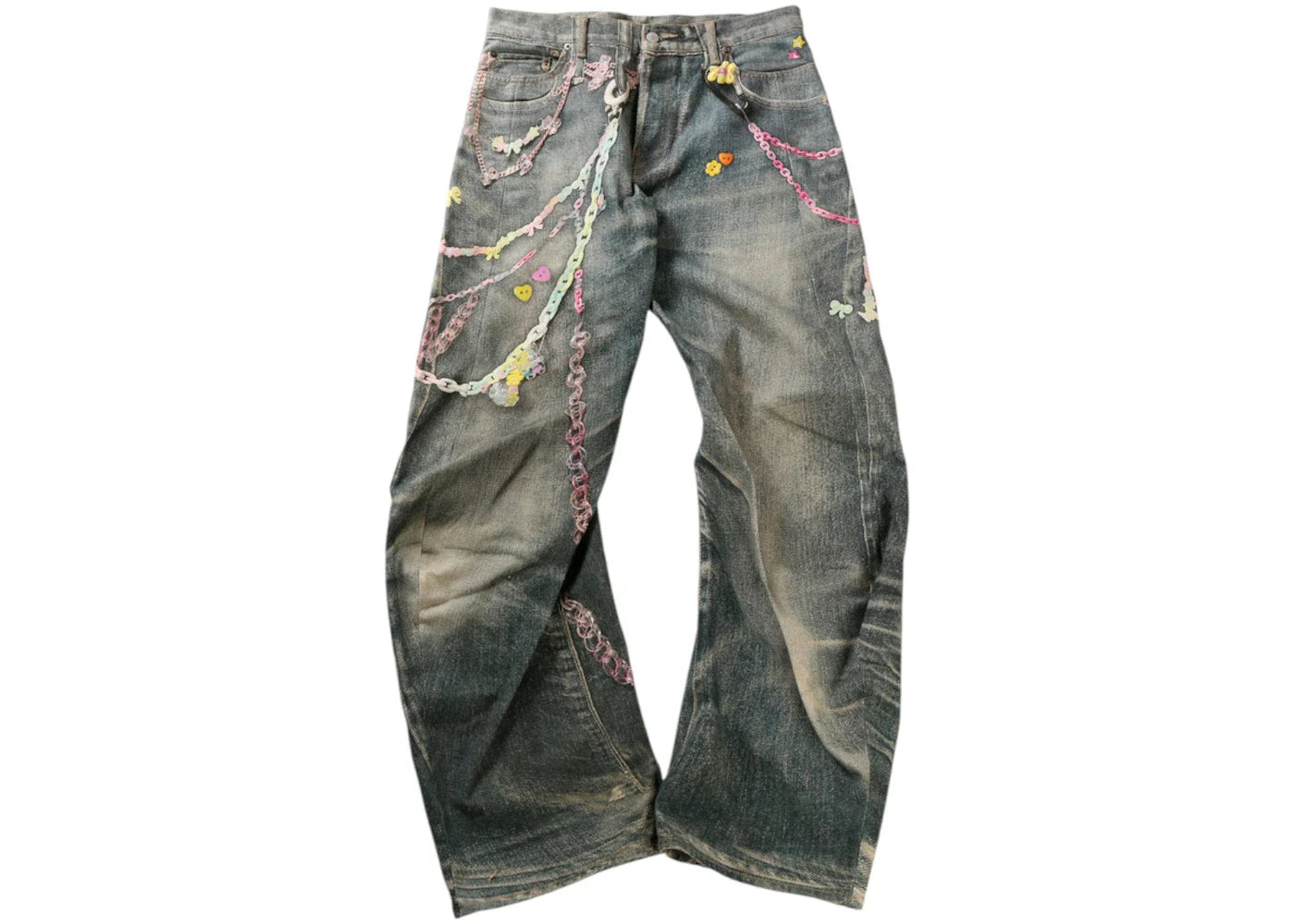 Acne Studios Loose fit Printed-2 Jeans Mid Blue
