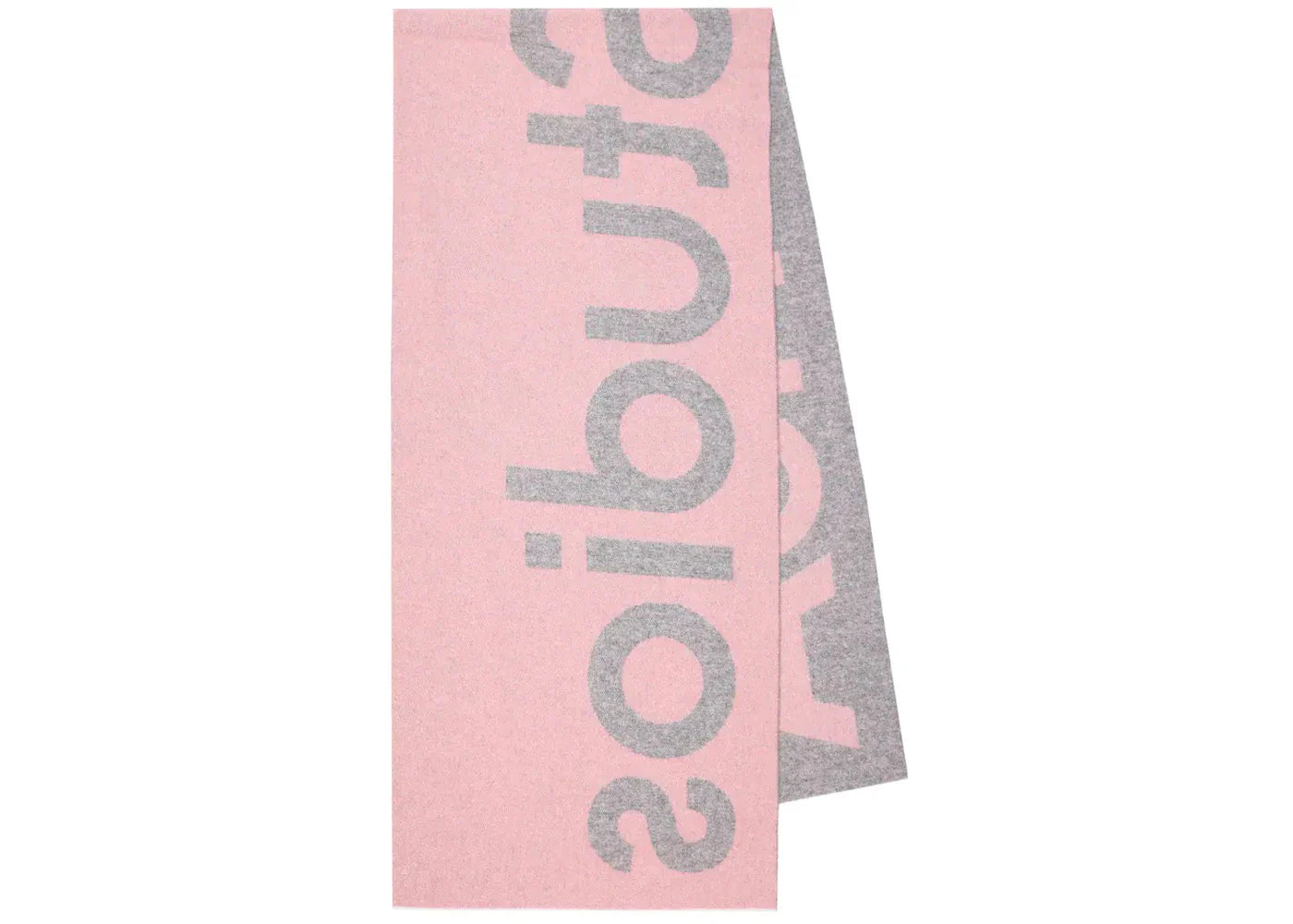 Acne Studios Oversized Logo Intarsia Scarf Light Pink/Grey