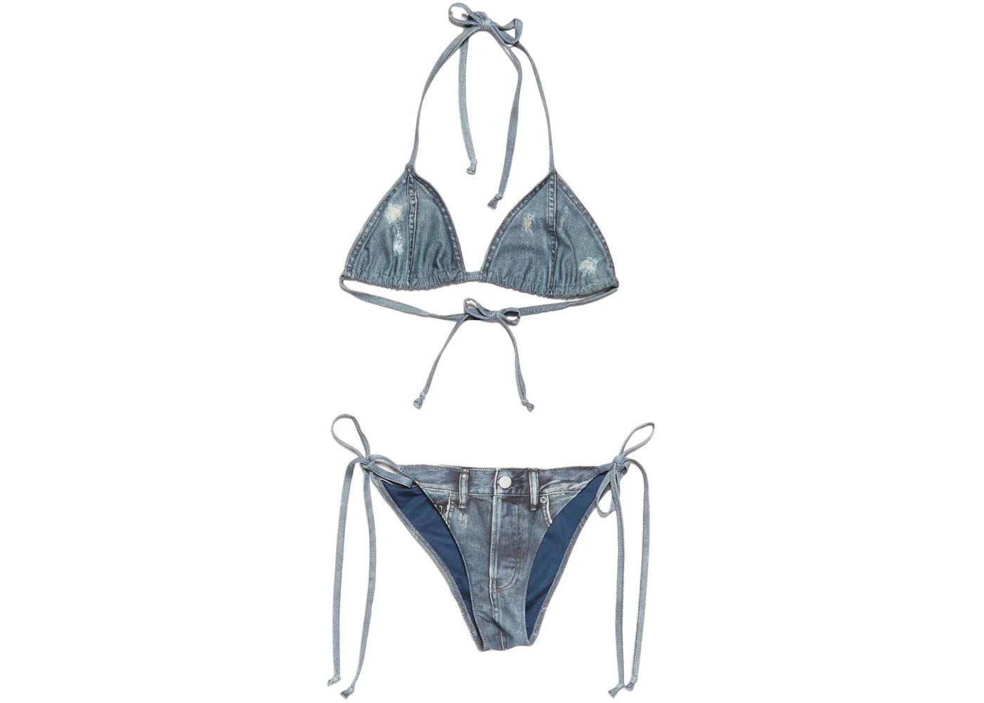 Acne Studios Printed Bikini Denim Blue