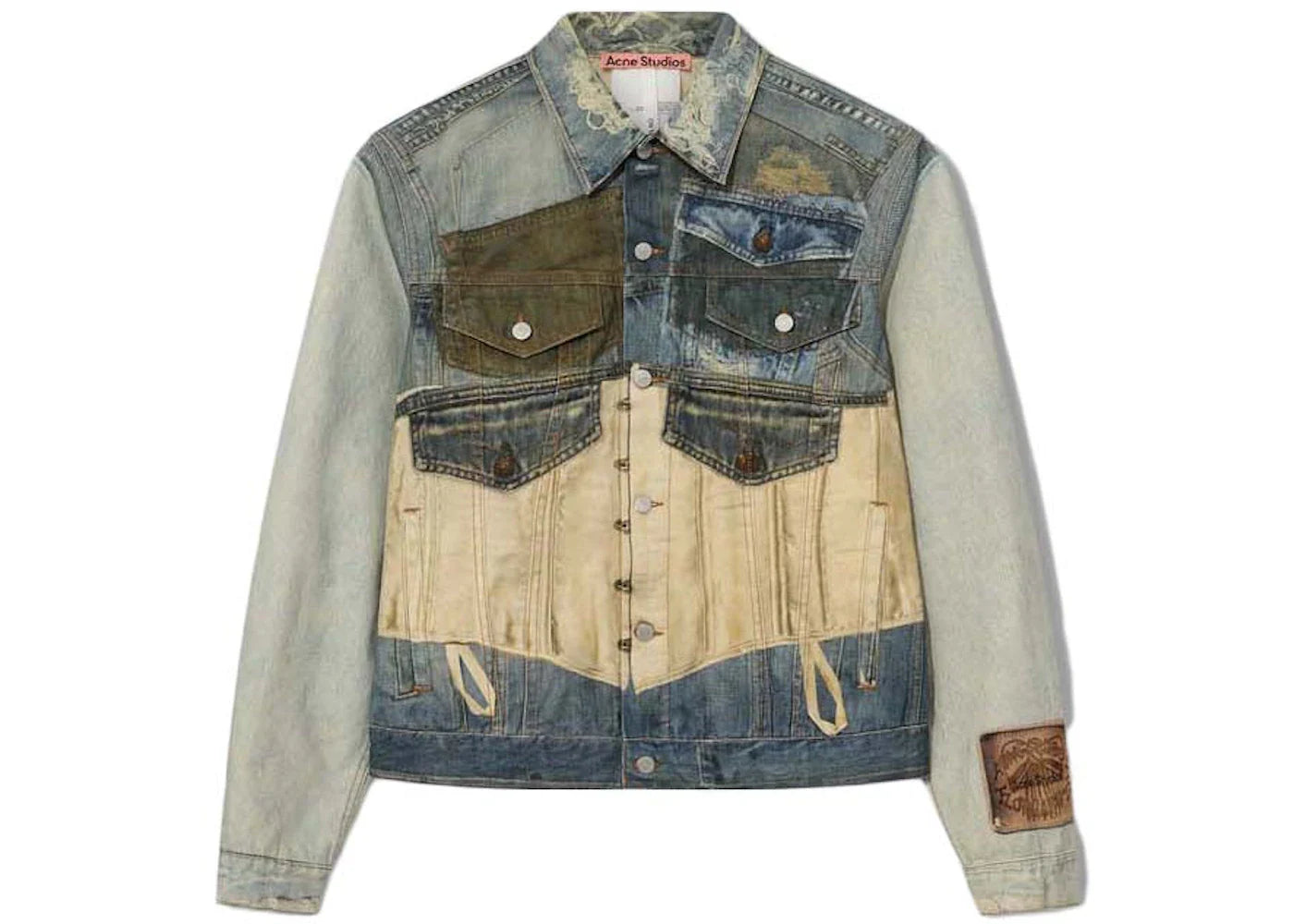 Acne Studios Printed Fitted Jacket Mid Blue