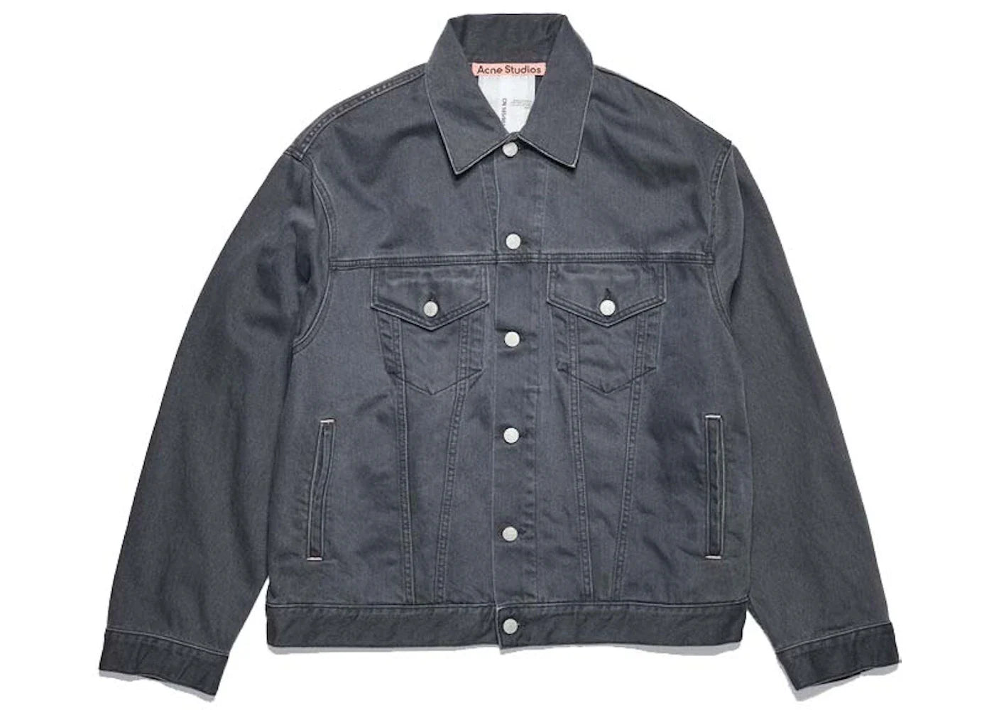Acne Studios Relaxed Fit Denim Jacket Dark Grey