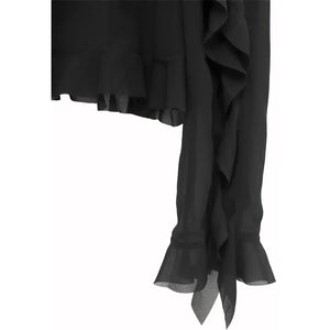 Acne Studios Ruffle Blouse Black 900