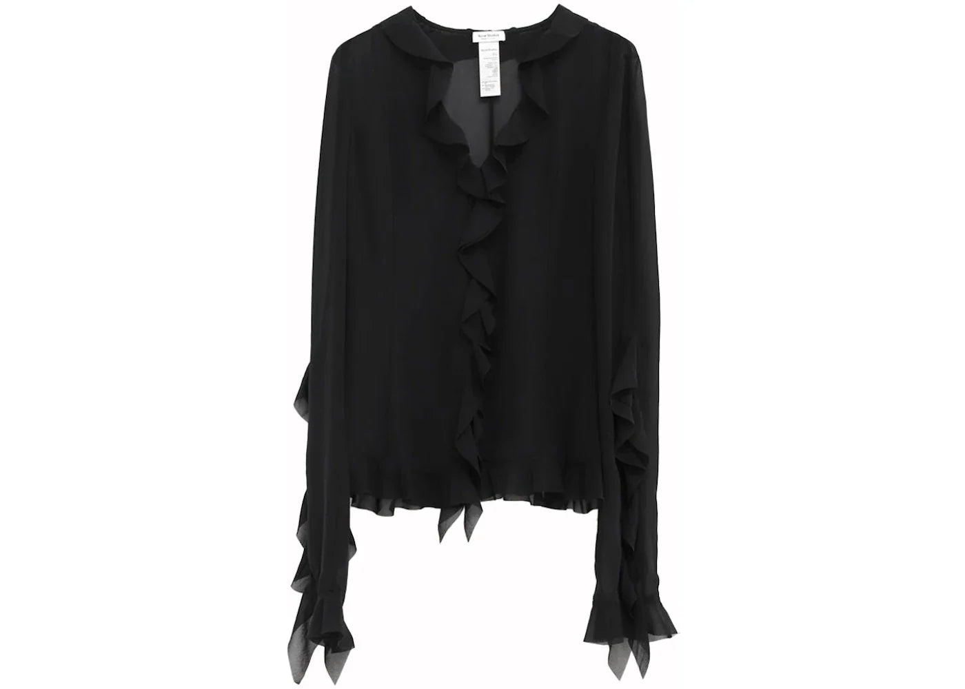 Acne Studios Ruffle Blouse Black 900