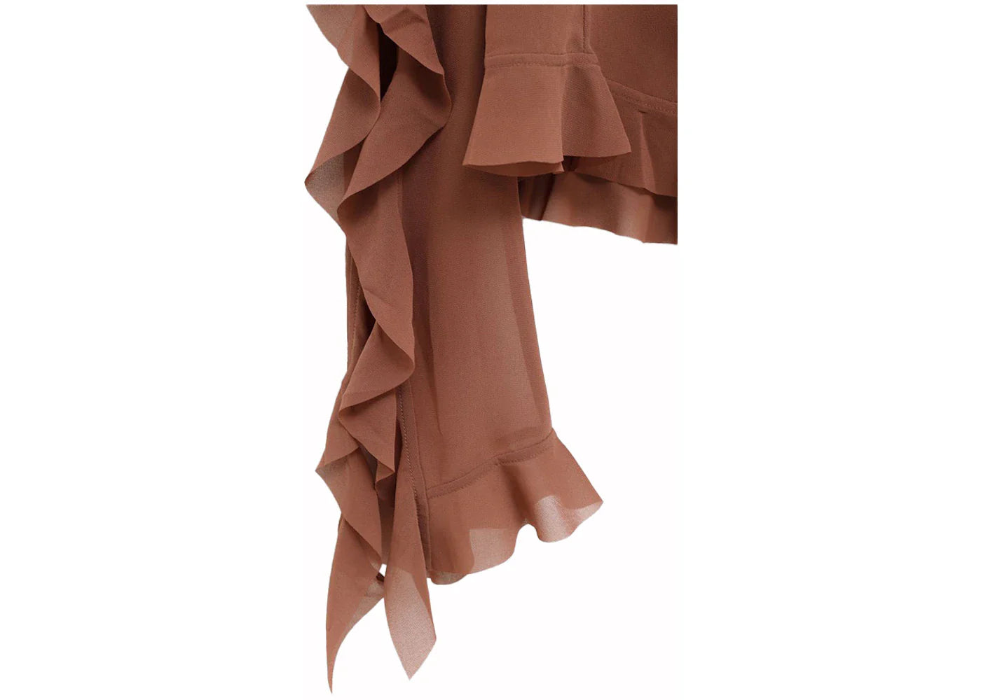 Acne Studios Ruffle Blouse Toffee Brown All